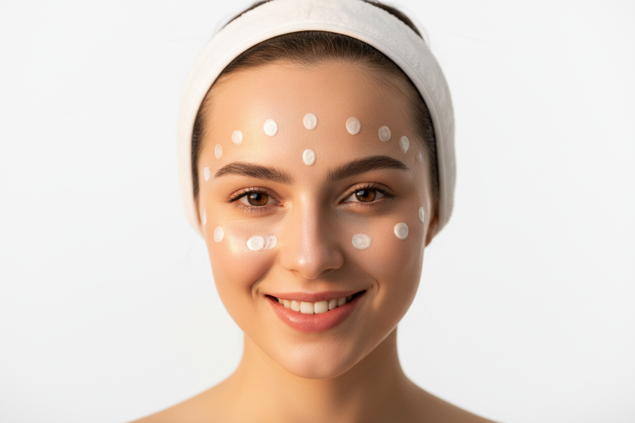 girl with face cream